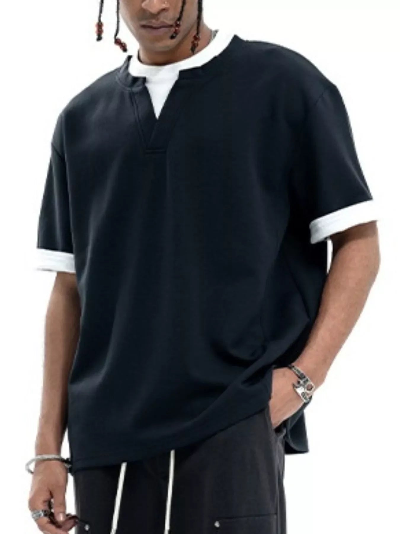 Stretch Short Sleeve T Shirt With Contrast Trim - Southern Shores Clothing
