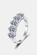 2.5 Carat Moissanite Sterling Silver Ring - Southern Shores Clothing