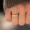 Cross Ring In 18K Gold Plated Sterling Silver Gift Box - Southern Shores Clothing