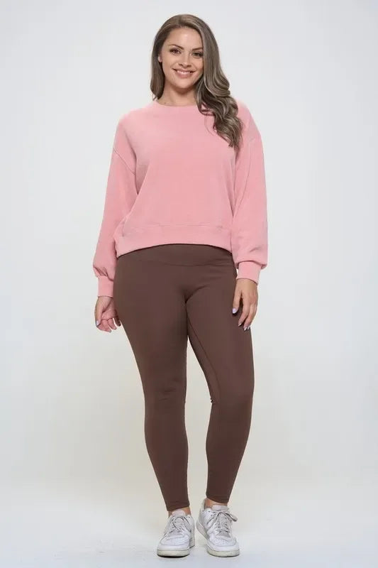 Fleece Lined High Waisted Leggings With Warmth - Southern Shores Clothing
