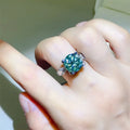 Moissanite Zircon Sterling Silver Ring With Coastal Flair - Southern Shores Clothing