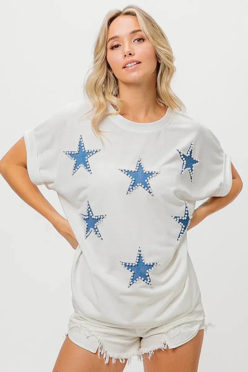 Fourth Of July Terry T Shirt Patriotic Summer Comfort - Southern Shores Clothing