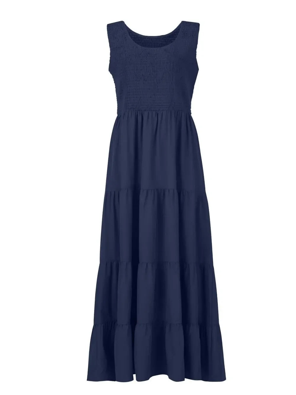 Tiered Smocked Wide Strap Maxi Beach Dress - Southern Shores Clothing