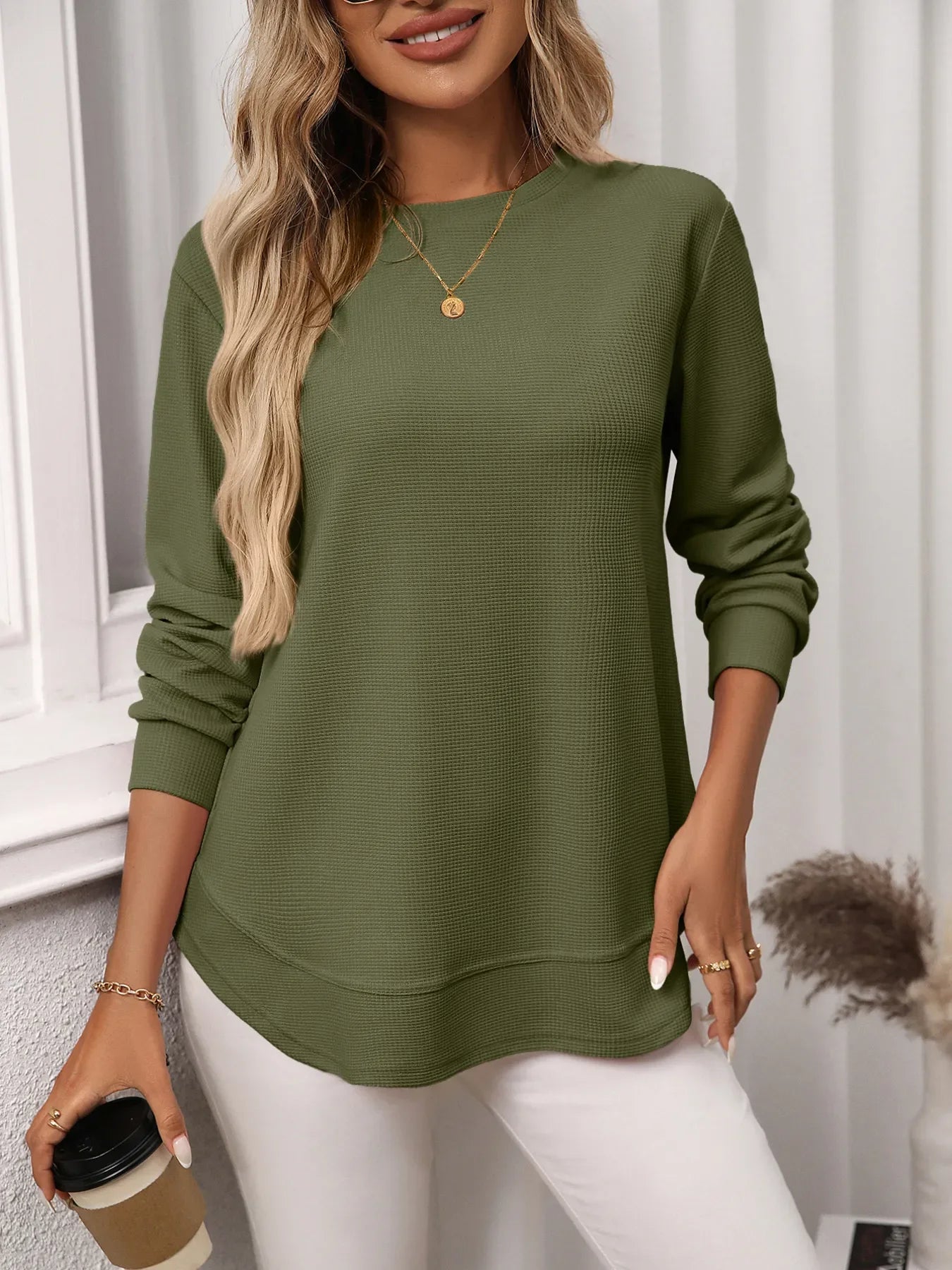 Long Sleeve Round Neck T-Shirt - Southern Shores Clothing