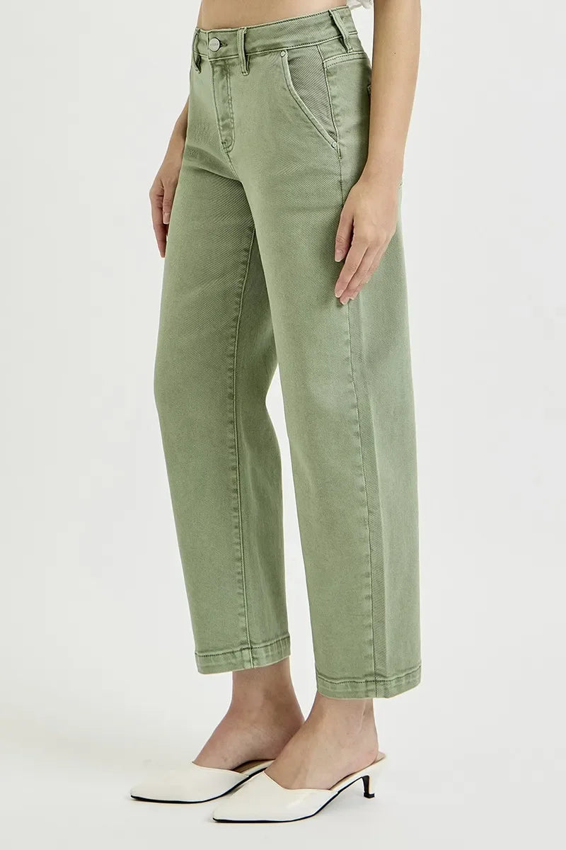 High Rise Tummy Control Crop Jeans Plus Size Denim - Southern Shores Clothing