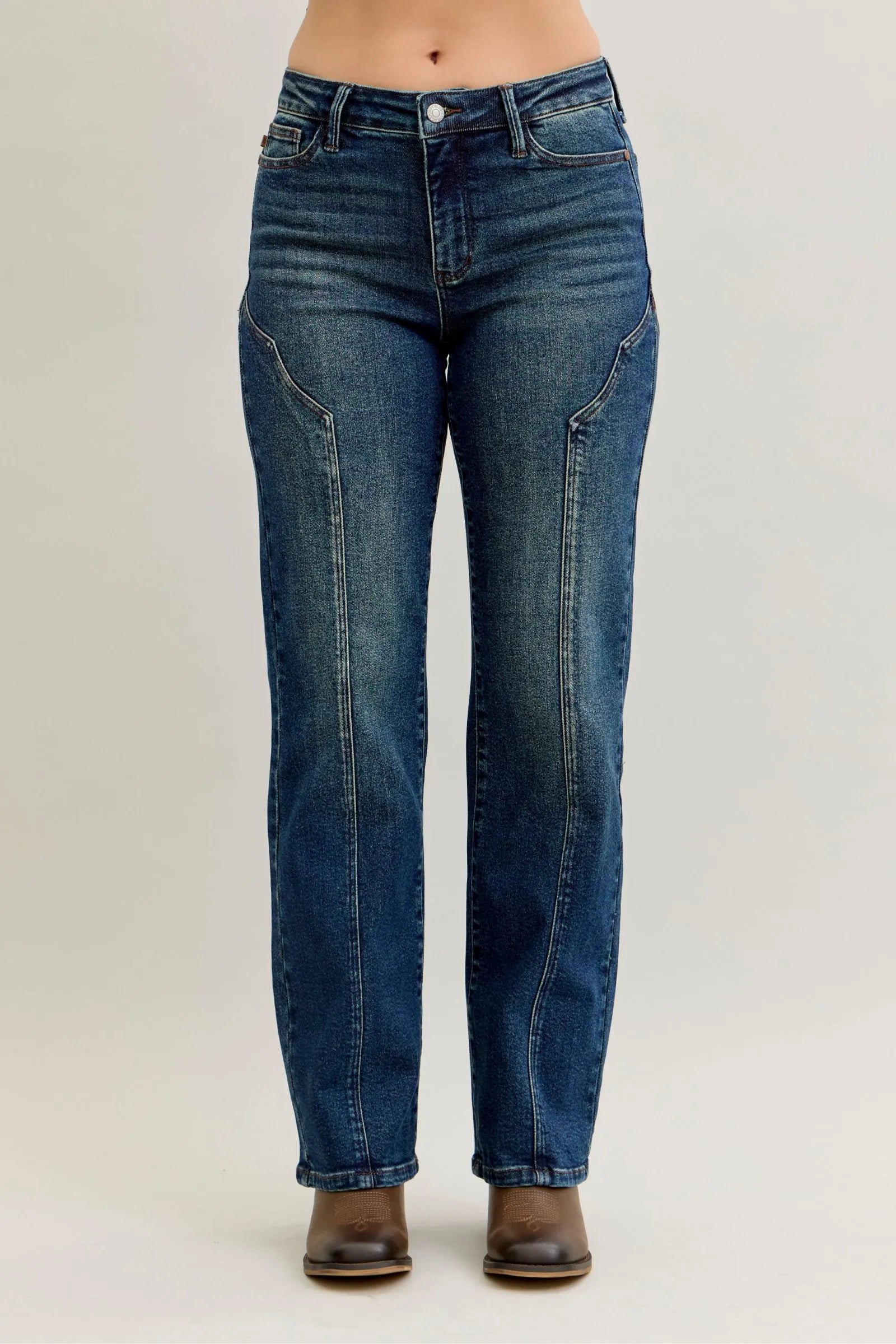 Coastal Judy Blue High-Waisted Straight Leg Jeans Plus Size