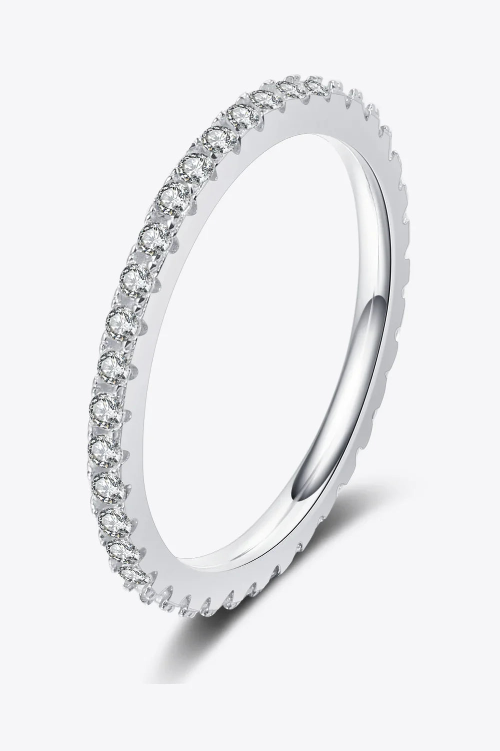Moissanite Ring In Sterling Silver 0.57ct Round - Southern Shores Clothing