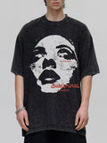 Oversized Round Neck Graphic T Shirt Coastal Look - Southern Shores Clothing