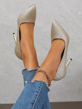 Elegant Point Toe Stiletto Pumps With High Heels