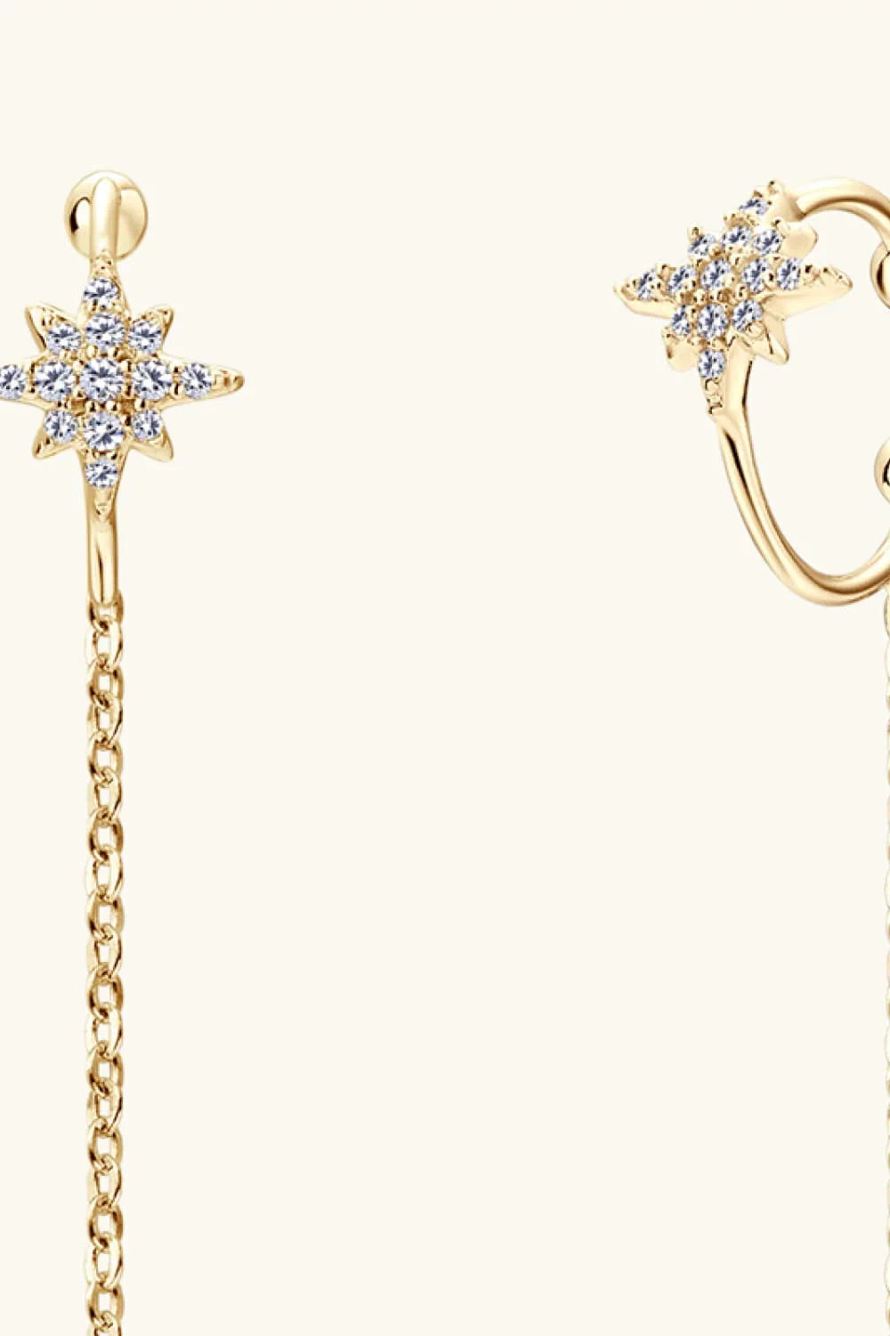 Platinum-Plated Moissanite Threader Earrings - Southern Shores Clothing