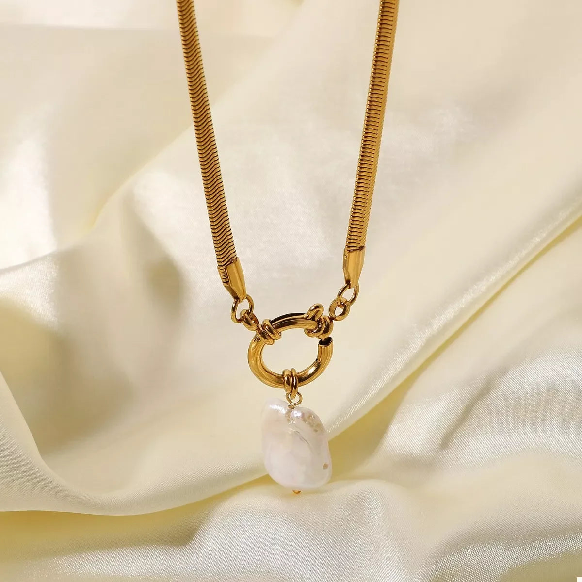 18K Gold-Plated Freshwater Pearl Pendant Necklace - Southern Shores Clothing