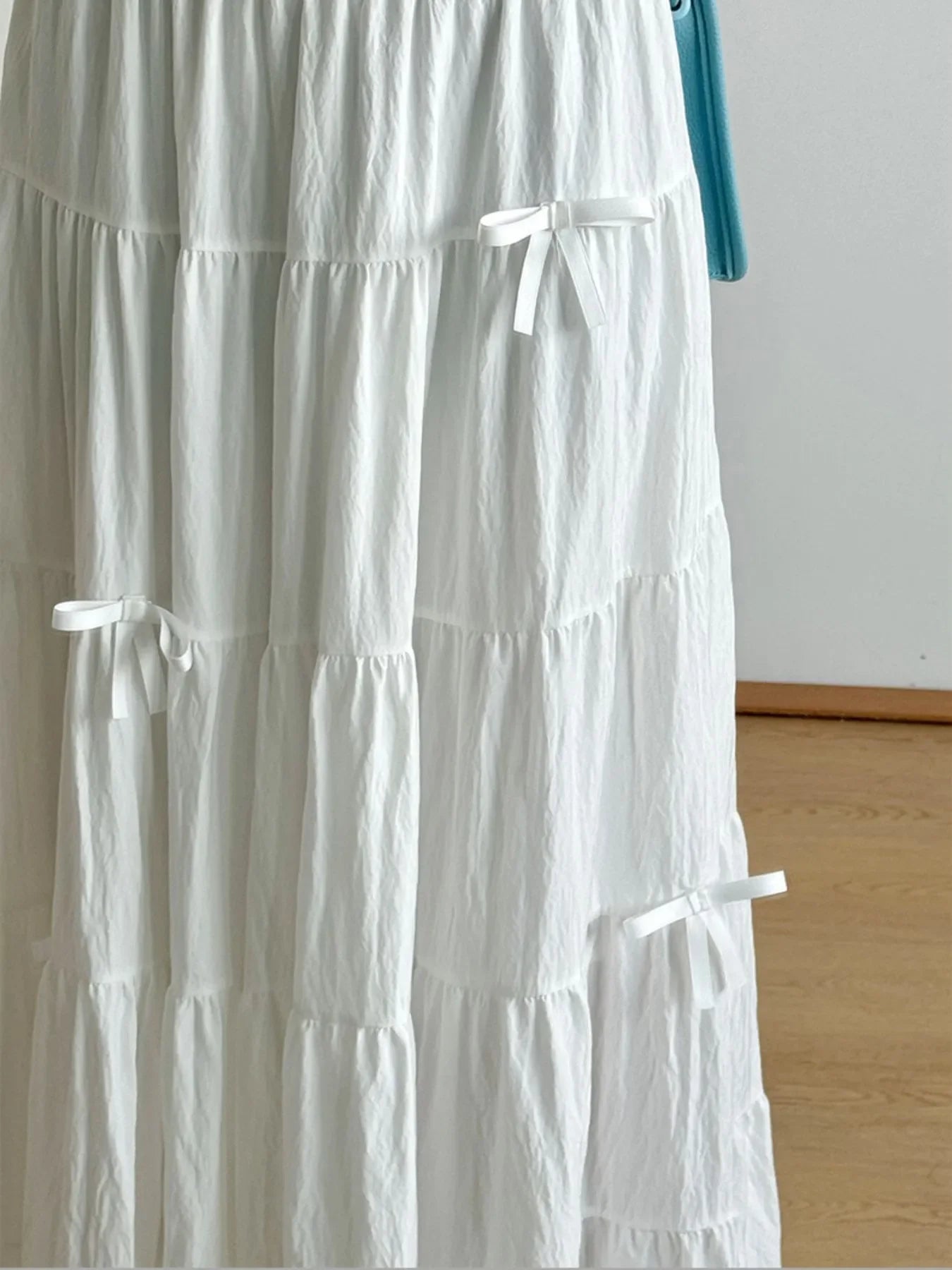 Tiered Elastic Waist Maxi Skirt Polyester - Southern Shores Clothing