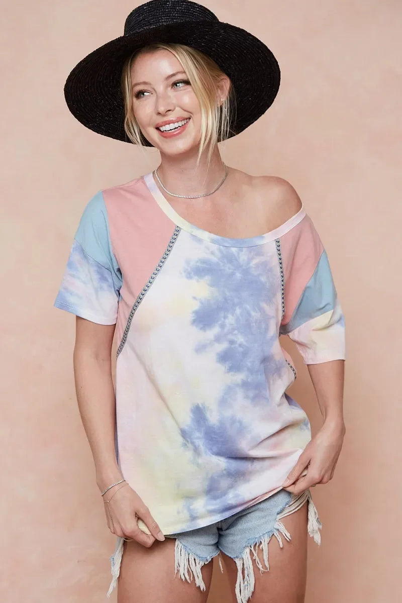 Tie Dye Cotton T Shirt Relaxed Fit Soft Breathable - Southern Shores Clothing