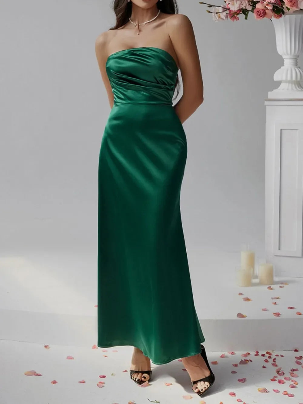Ruched Tube Maxi Dress Coastal Everyday Style - Southern Shores Clothing