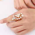 18K Gold-Plated Multi-Layer Crystal Ring - Southern Shores Clothing