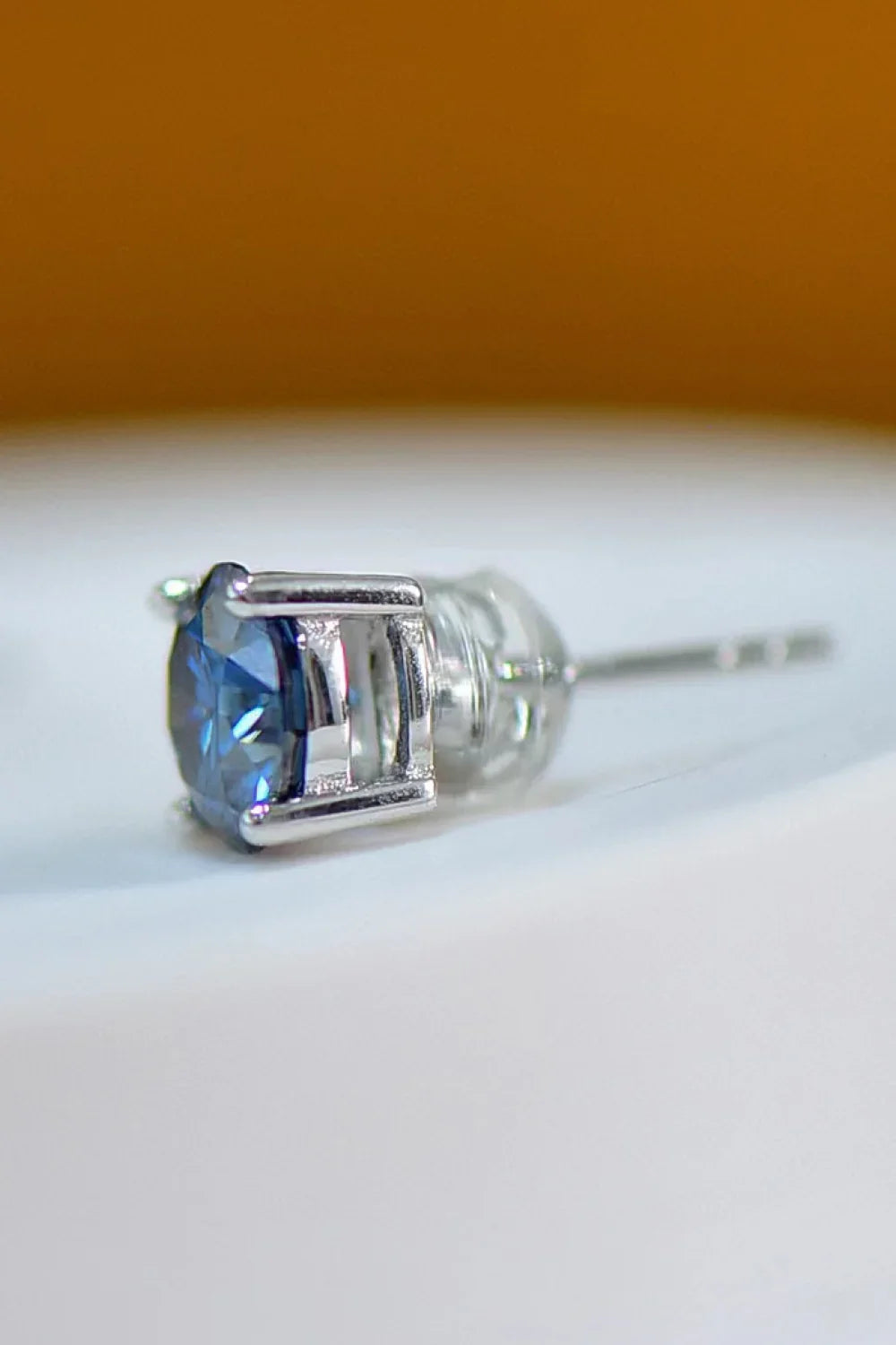 2 Carat Moissanite Platinum-Plated Earrings