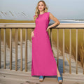 Texture Mock Neck Sleeveless Maxi Dress Coastal Outings - Southern Shores Clothing