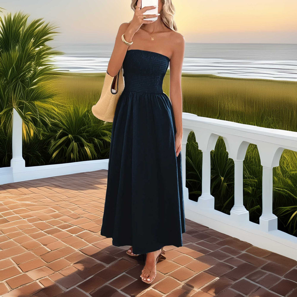Smocked Tube Maxi Dress