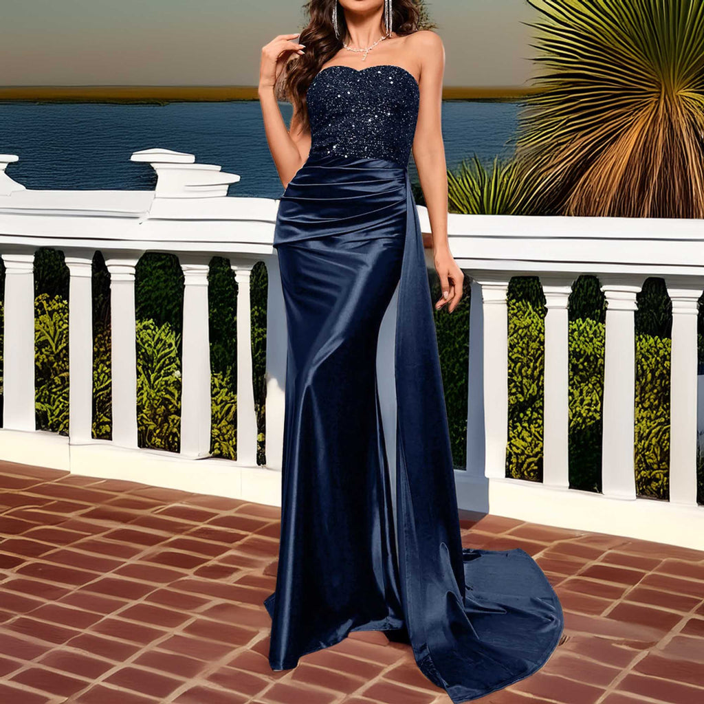 Sweetheart Neck Tube Evening Dress