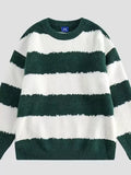Striped Stretch Knitted Long Sleeve Sweater - Southern Shores Clothing