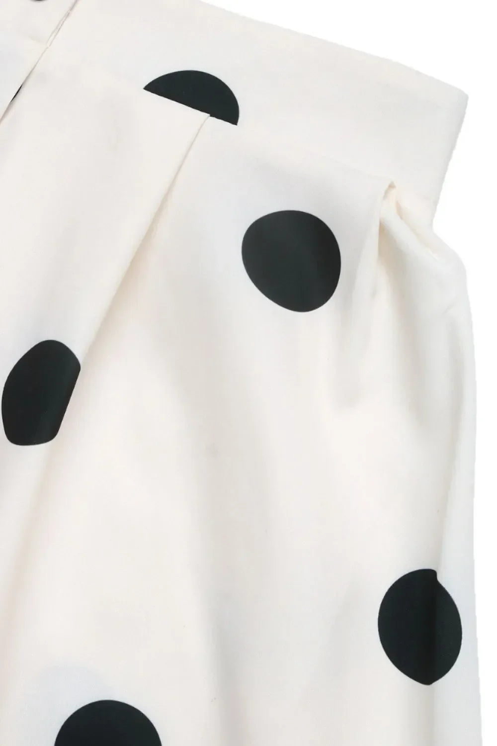 Polka Dot Flowing Skirt With Lightweight Draping - Southern Shores Clothing