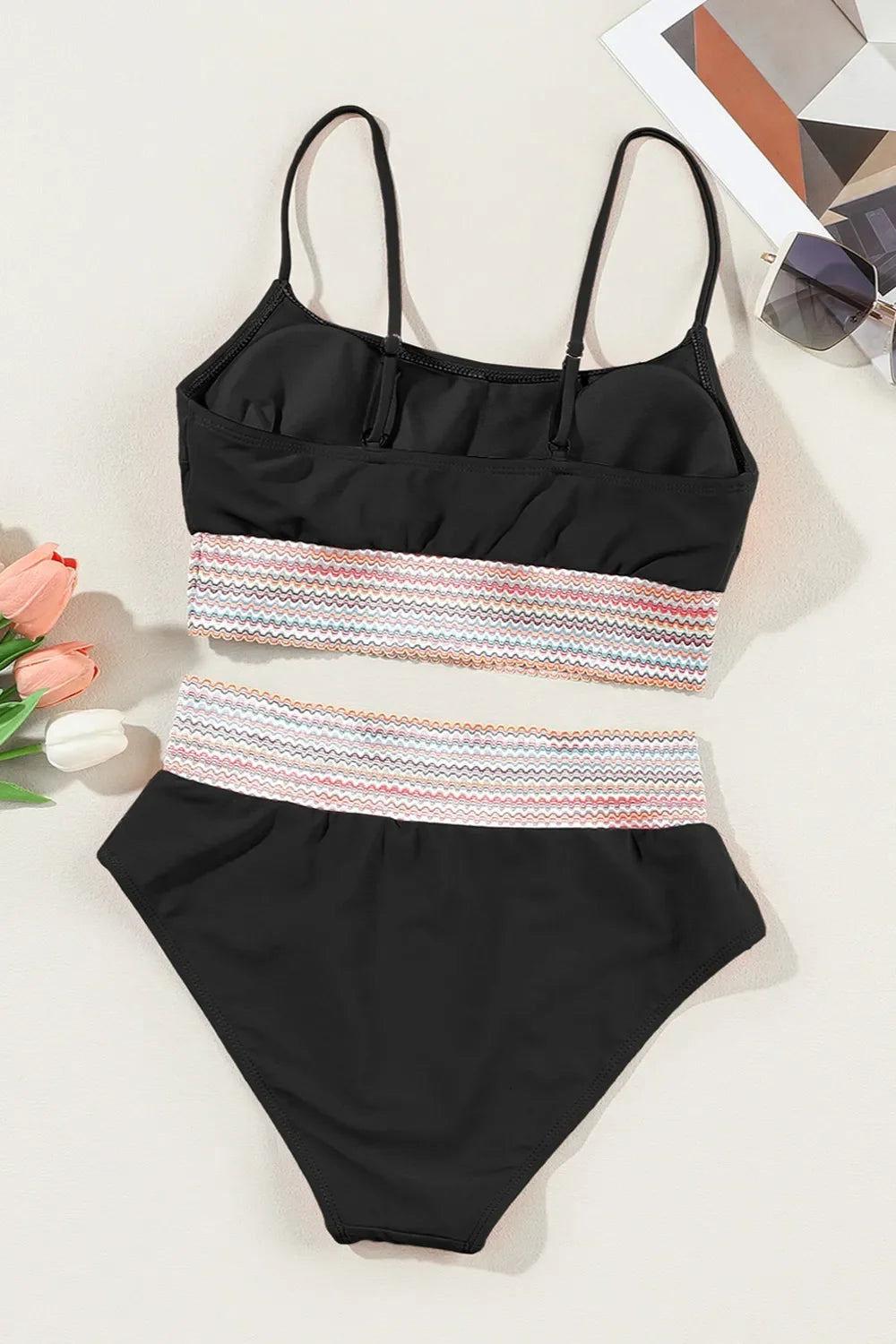 Scoop Neck Spaghetti Strap Two-Piece Swim Set Removable Padding - Southern Shores Clothing