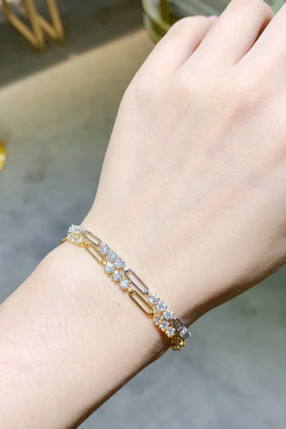 1.8 Carat Moissanite Sterling Silver Bracelet - Southern Shores Clothing