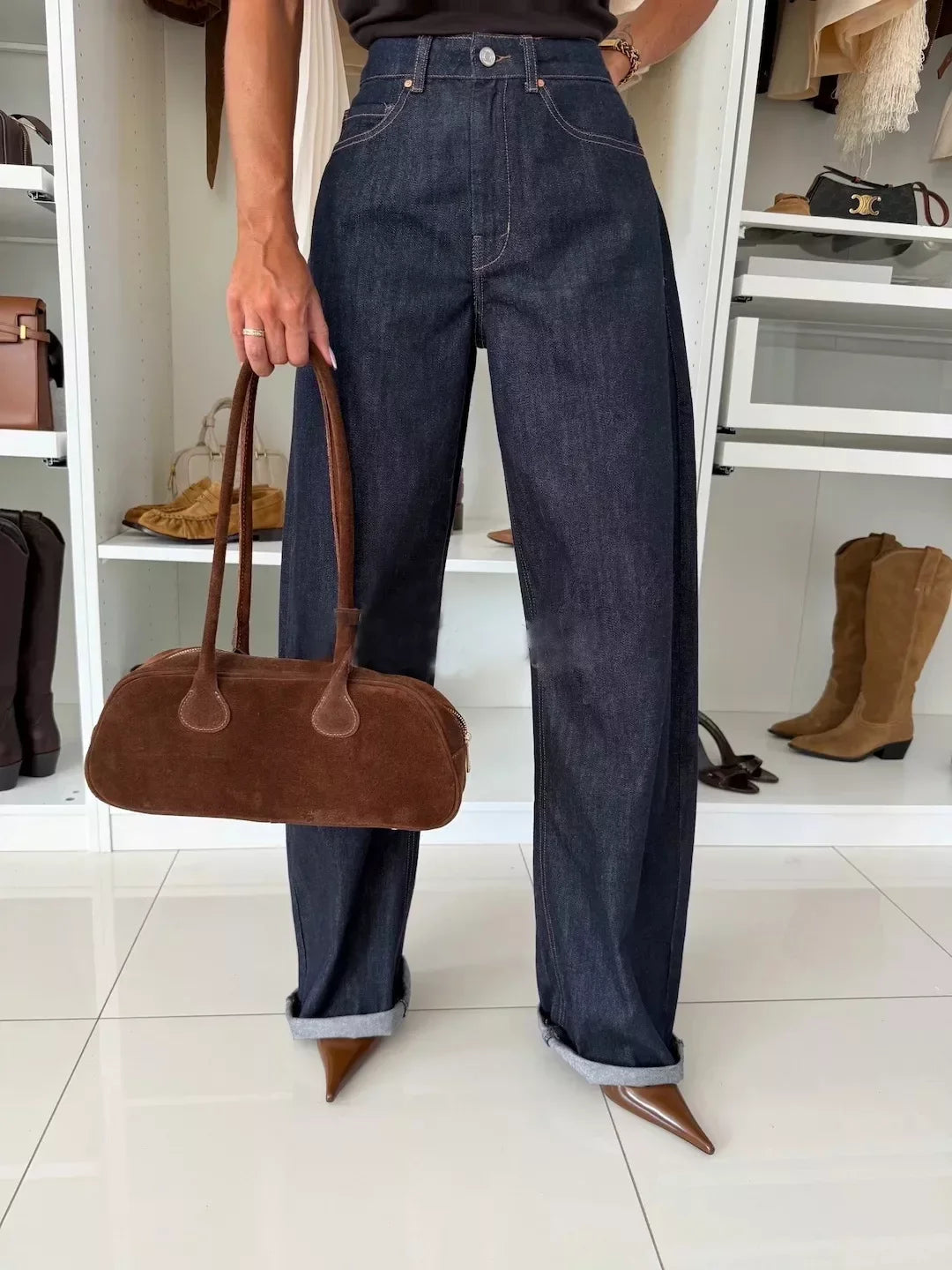 Nautical Inspired High-Waisted Wide-Leg Jeans - Southern Shores Clothing