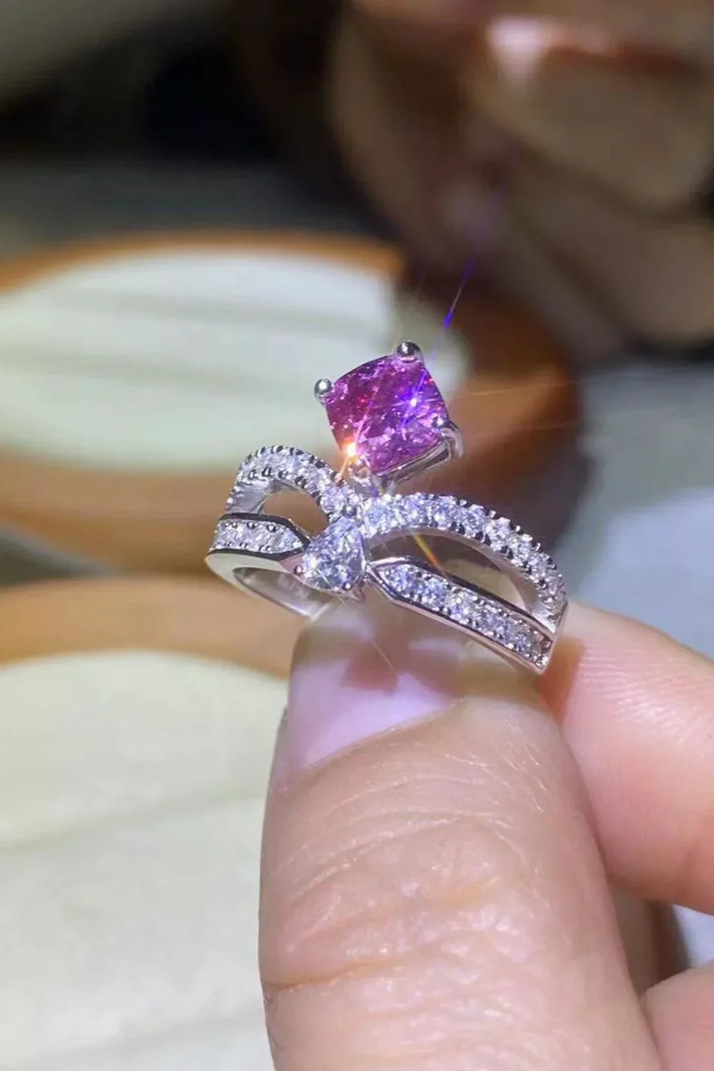 1 Carat Moissanite Ring In Sterling Silver - Southern Shores Clothing
