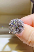 5 Carat Moissanite Sterling Silver Ring With Zircon Accents - Southern Shores Clothing