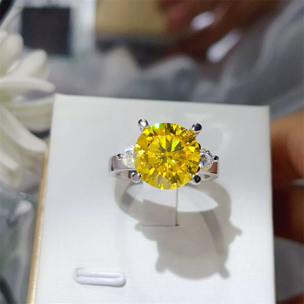 Southern Shores 5 Carat Moissanite Women's Sterling Silver Ring