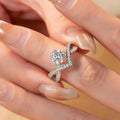Moissanite Ring 1 Carat 925 Sterling Silver With Pave Band - Southern Shores Clothing