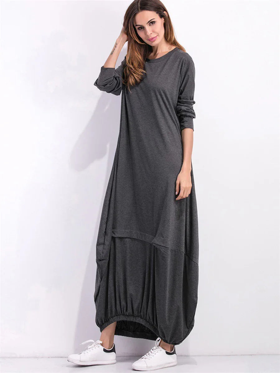 Casual Coastal Long Sleeve Maxi Sweatshirt Dress - Southern Shores Clothing