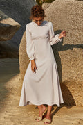 Puff Sleeve Flounce Floral Midi Dress, Relaxed Fit - Southern Shores Clothing