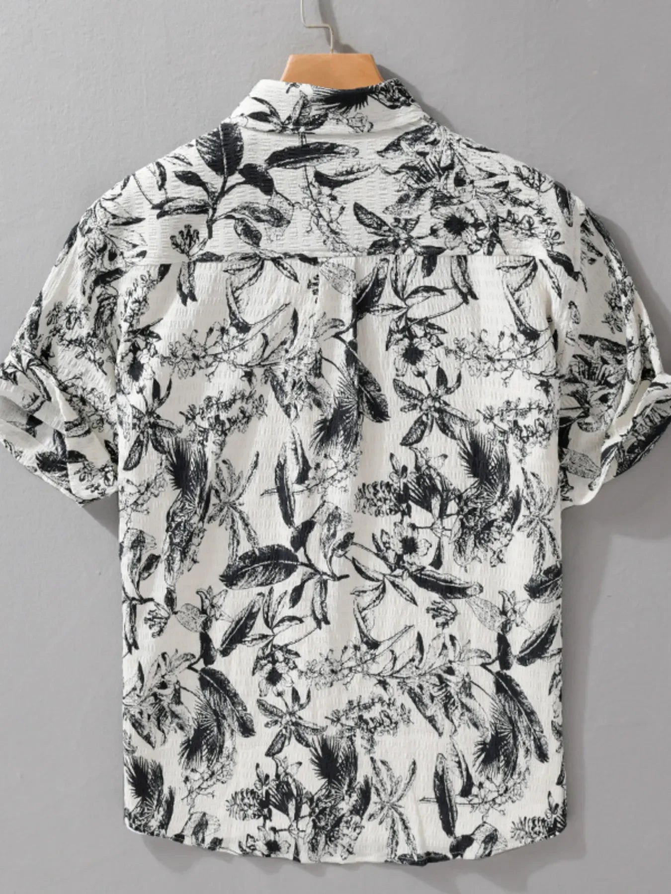 Plus Size Printed Short Sleeve Button Up Shirt - Southern Shores Clothing