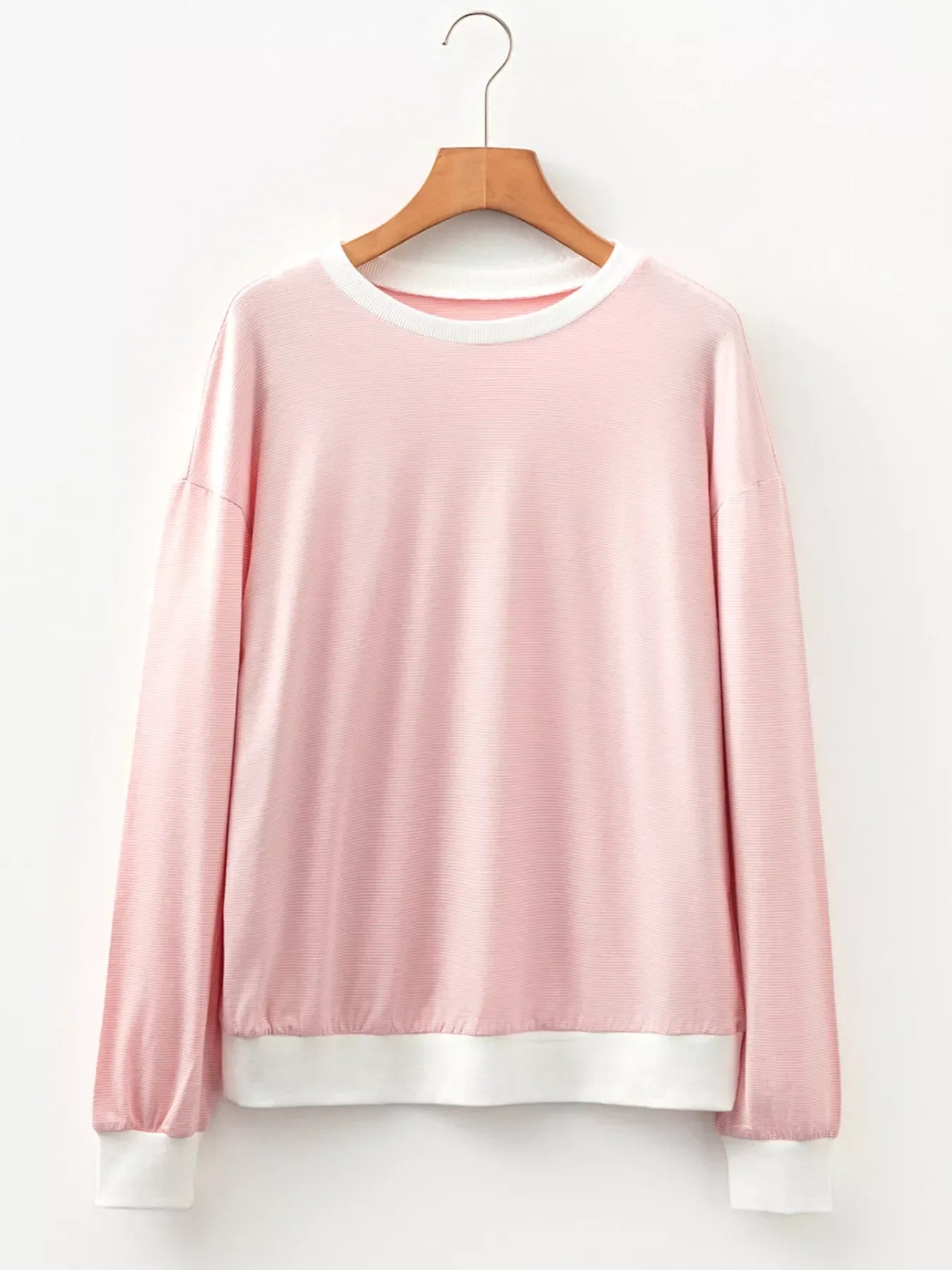 Stripe Contrast Edge Patchwork Long Sleeve Top - Southern Shores Clothing