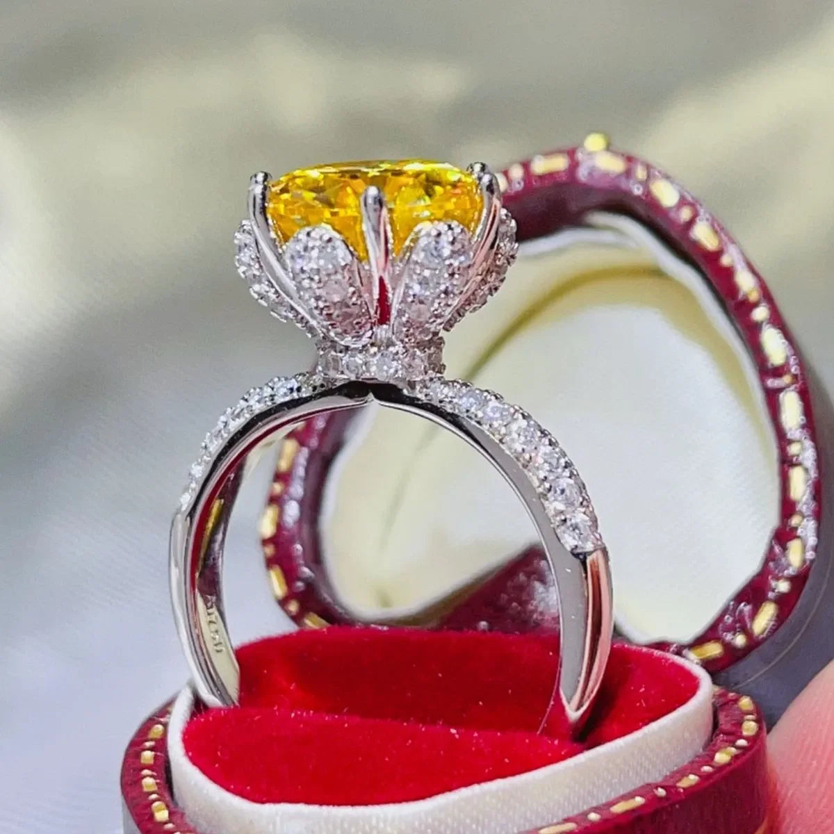 Classic 5 Carat Moissanite Sterling Silver Ring - Southern Shores Clothing