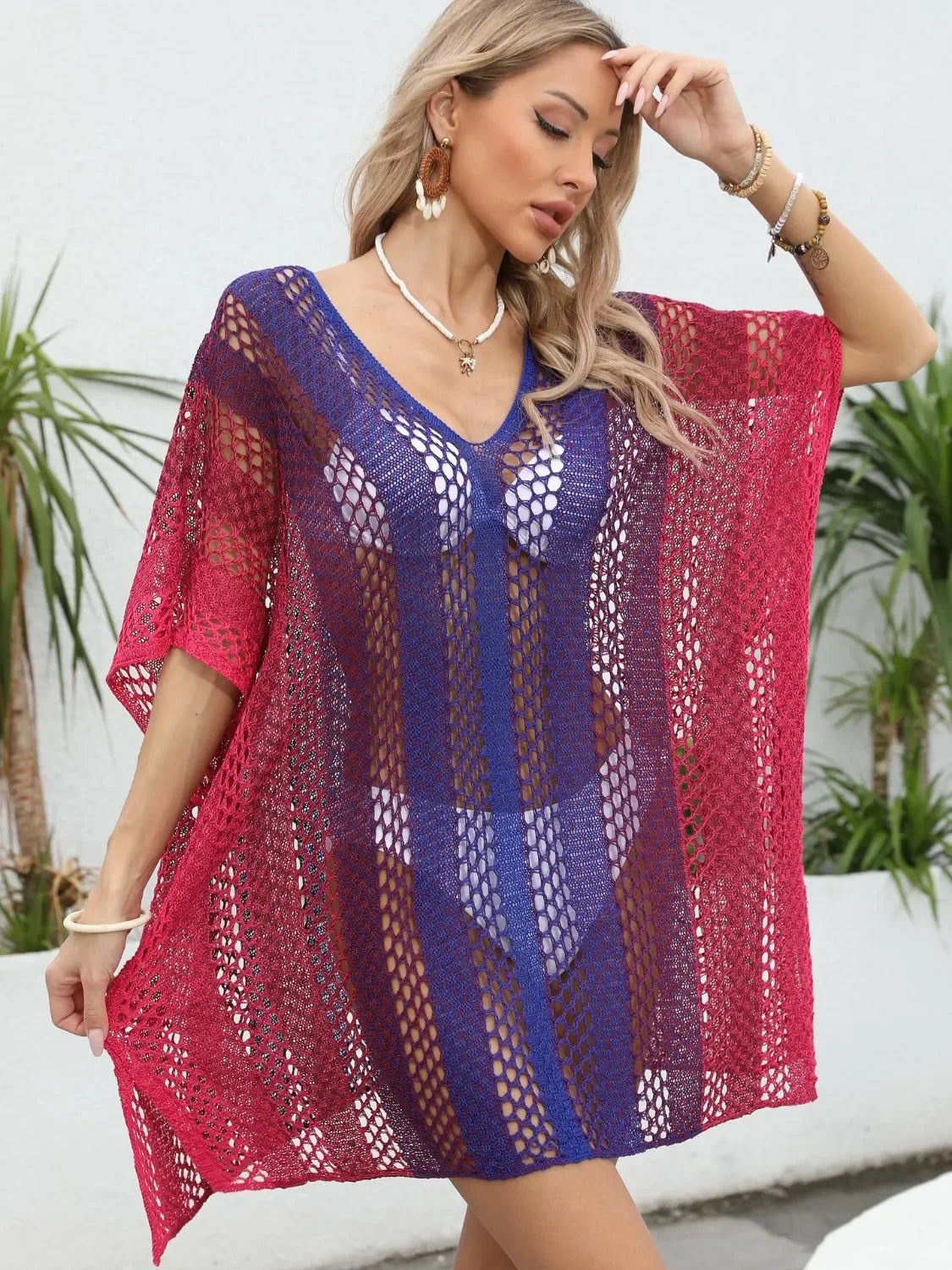 Gradient Crochet Beach Cover Up One Size - Southern Shores Clothing