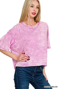 Acid Crinkle-Washed Oversized T-Shirt With Relaxed Fit - Southern Shores Clothing