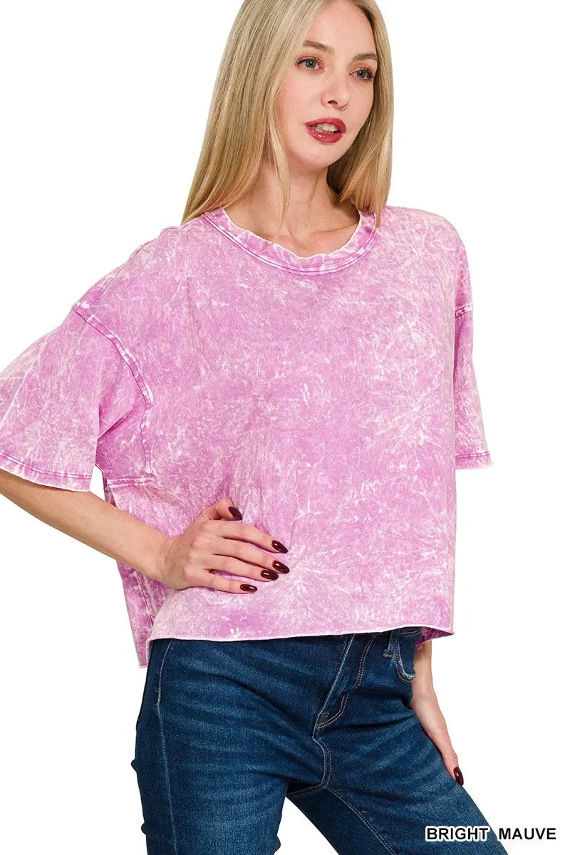 Acid Crinkle-Washed Oversized T-Shirt With Relaxed Fit - Southern Shores Clothing
