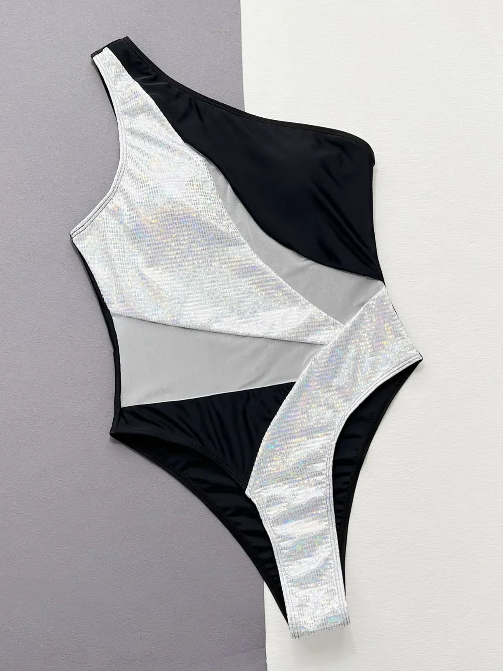 Contrast Panel One-Piece Swimsuit With Removable Padding - Southern Shores Clothing