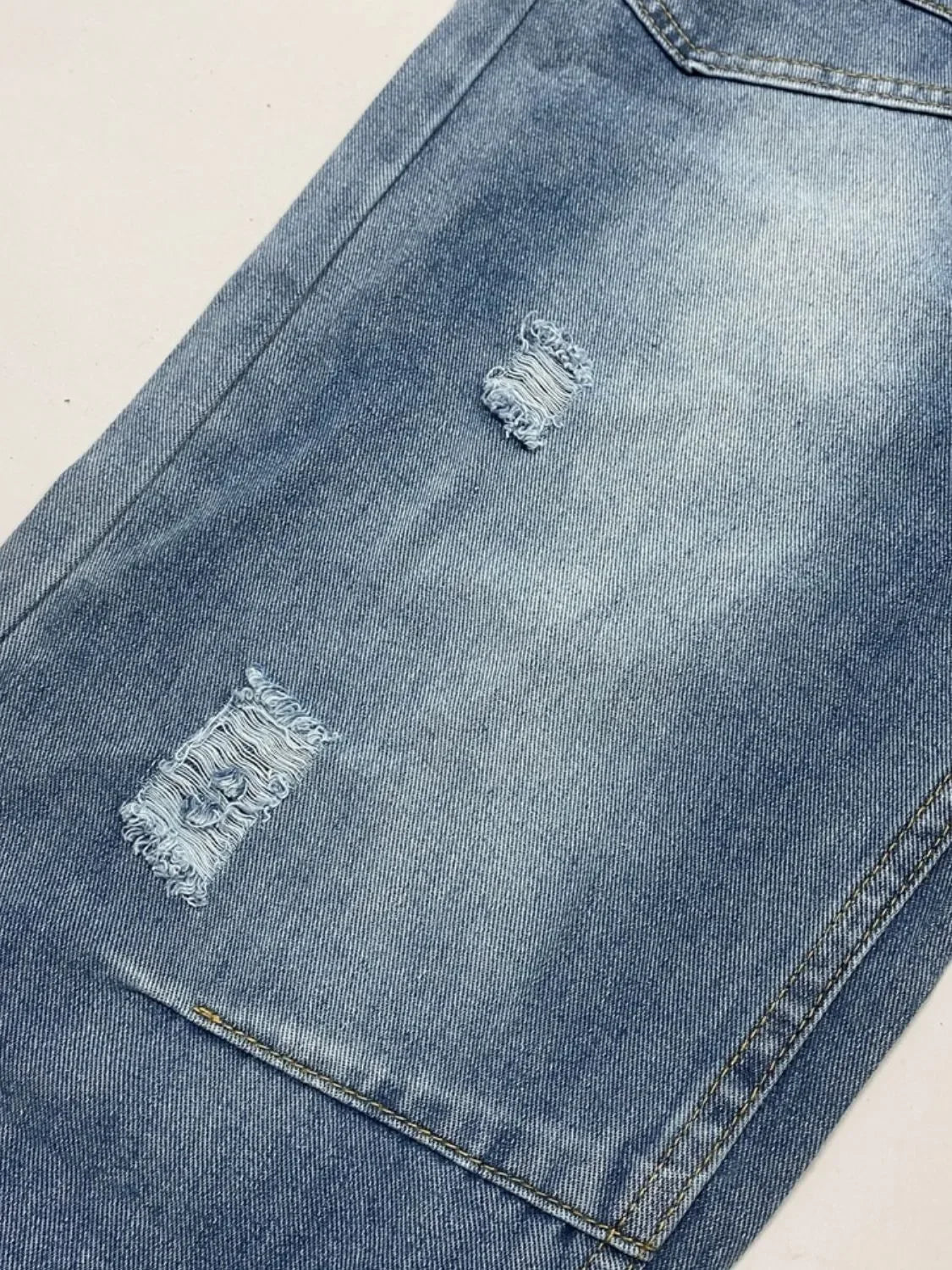 Coastal Distressed Denim Jeans With Pockets - Southern Shores Clothing