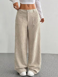 Wide Leg Corduroy Pants With Pockets And Relaxed Fit - Southern Shores Clothing