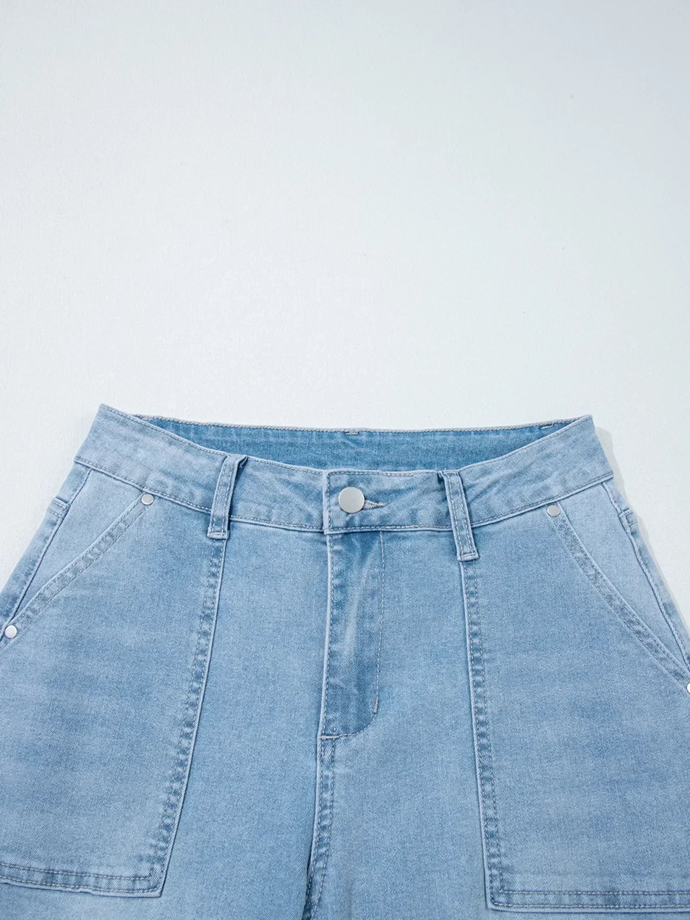 Coastal High Rise Barrel Relaxed Patch Pocket Denim Jeans - Southern Shores Clothing
