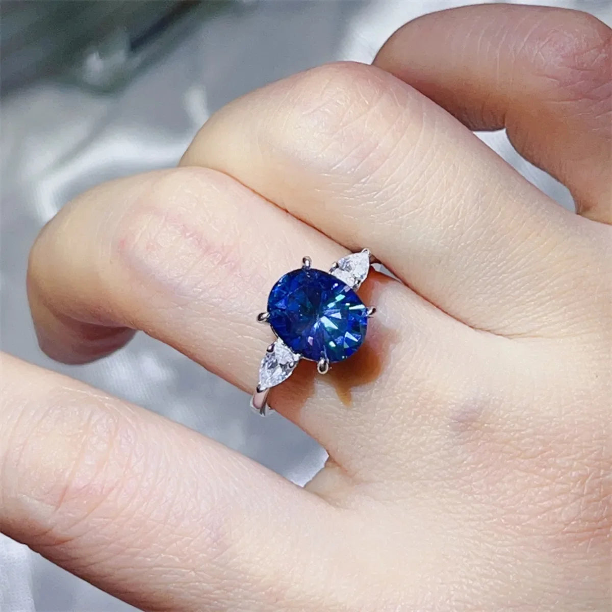 3 Carat Coastal Moissanite Sterling Silver Ring - Southern Shores Clothing