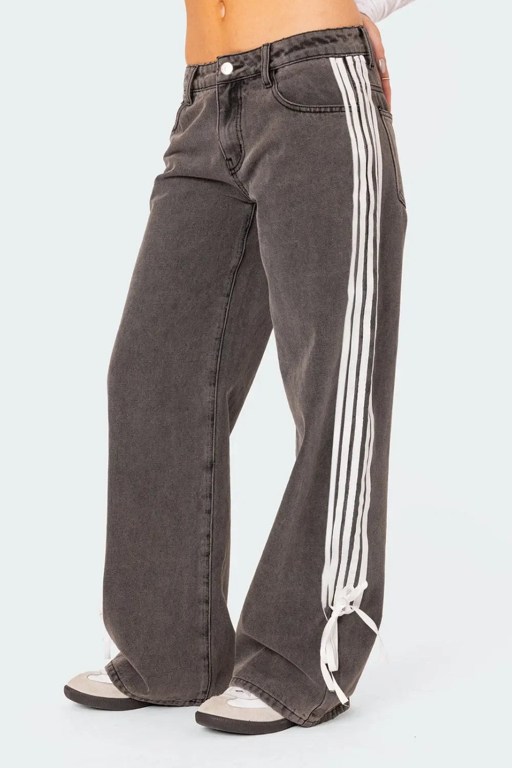 Ocean Breeze Side Striped Loose Fit Denim Jeans - Southern Shores Clothing