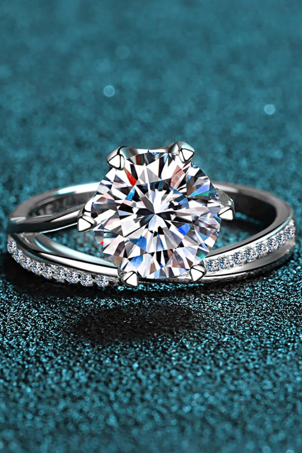 3 Carat Moissanite Minimalist Six-Prong Solitaire Ring - Southern Shores Clothing