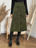 Comfortable Pocketed Elastic Waist Skirt - Southern Shores Clothing