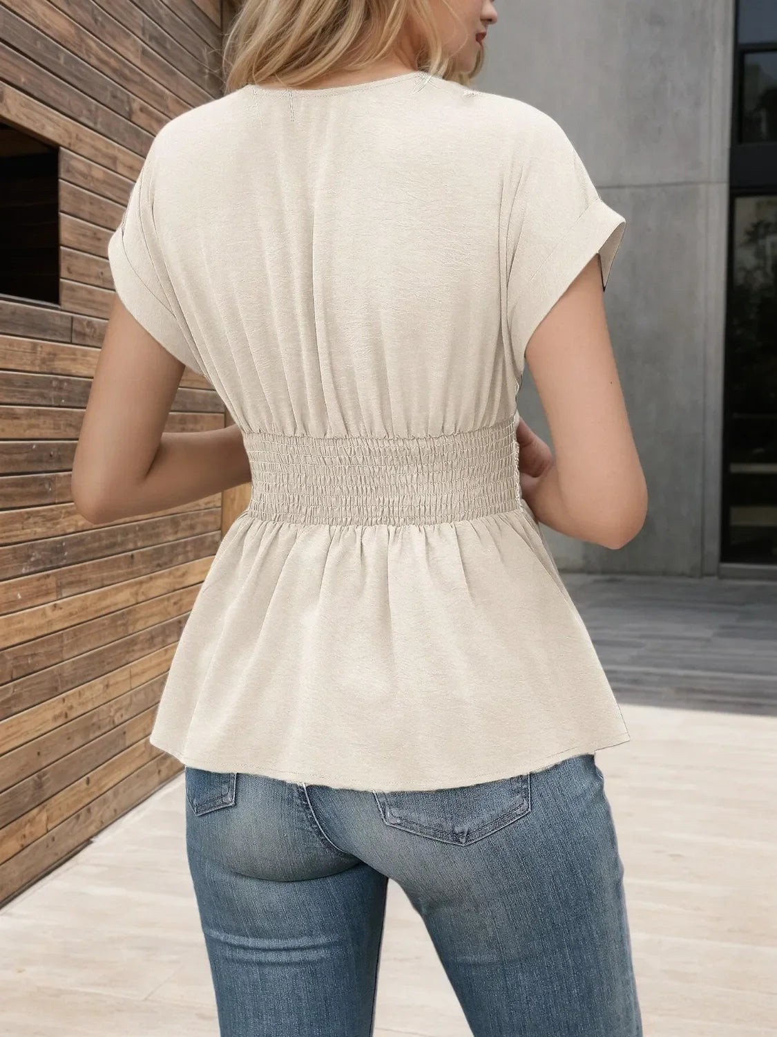 Southern Shores Clothing Surplice Neckline Short Sleeve Polyester Blouse With Flattering Design And Comfort Fit - Southern Shores Clothing