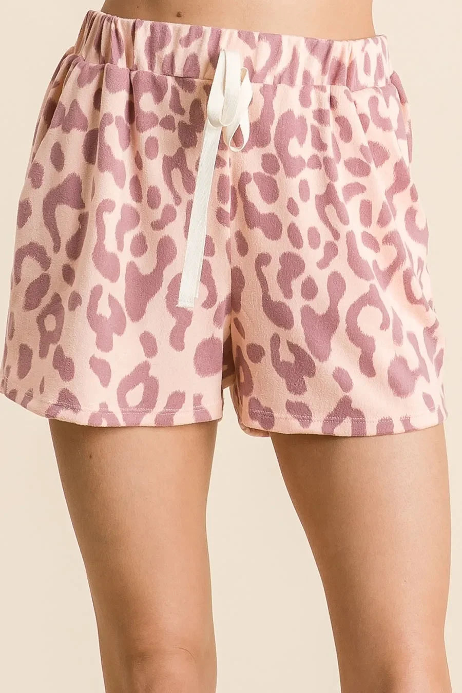 Leopard Print Shorts With Twill Tape Drawstring - Southern Shores Clothing